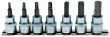 Regleta 7 vasos cortos 3/8" con punta allen sae (1/8" - 5/32" - 3/16" - 7/32" - 1/4" - 5/16" - 3/8")