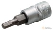 Vaso corto 1/4" con punta allen, 3,5 mm