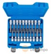 Estuche de 20 vasos cortos 1/2" con puntas esfericas de torx - allen - xzn, largo 100 mm.