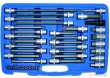 Estuche 38 vasos cortos 1/4" + 1/2" con puntas torx-plus(ts) - torx - allen - ribe - xzn - xzn-h