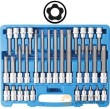 Estuche 32 vasos cortos 1/2" con puntas torx - plus inviolables (tp20 / tp70 x 55/100/140/200 mm.)