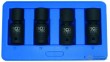 Estuche 4 vasos cortos de impacto 1/2" articulados (16 - 17 - 18 - 19 x 65 mm)