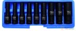 Estuche 9 vasos largos 1/2" de impacto torx tipo e, (e10 - e24)