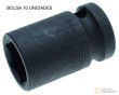 Bolsa 10 vasos cortos 1/2" impacto hex., 16 mm