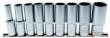 Regleta 9 vasos largos 1/2" bihex. (10 - 24 mm)