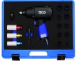 Estuche llave de impacto 1/2" neumatica composite, 1.355 nm + vasos cortos 1/2" impacto (12 - 22 mm) + 3 vasos largos impacto aluminio ( 17-19-21 mm) + alargadera 125 mm y articulación 1/2"