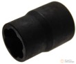 Vaso corto 1/2" impacto en espiral, 15 mm., para extracción tornillo antirrobo