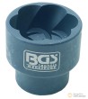 Vaso corto 1/2" impacto en espiral, 22 mm., para extracción tornillo antirrobo