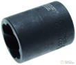 Vaso corto 3/8" impacto en espiral, 18 mm., para extracción tornillo antirrobo