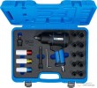 Estuche llave de impacto composite 1/2" - 1.200 nm + 3 vasos largos impacto 1/2" aluminio c/protector (17-19-21 mm) + 10 vasos cortos 1/2" impacto (12-22 mm) + articulacion + alargadera 125 mm