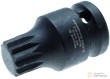 Vaso corto 1/2" impacto con punta xzn, m16 x 44 mm