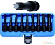 Estuche 9 vasos largos 1/2" impacto punta torx, t20 - t70