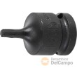 Vaso corto 1/2" de impacto con punta torx , t20 x 42 mm.