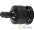 Vaso corto 1/2" de impacto con punta torx , t45 x 42 mm.