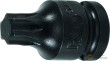 Vaso corto 1/2" de impacto con punta torx , t60 x 42 mm.