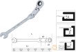 Llave combinada con carraca de doble articulación / angulable - 14 mm.
