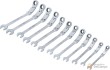 Estuche 12 llaves combinadas de carraca con doble articulación (8 - 19 mm)