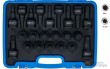 Estuche 22 vasos largos 3/4" de impacto con punta torx (t60 - t100 x 60 mm./100 mm.) - allen (h14 - h24 x 55 mm./100 mm.)