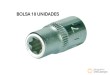 Bolsa 10 vasos cortos 1/4" torx tipo-e, e-7