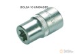 Bolsa 10 vasos cortos 1/2" torx tipo e, e-14