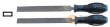 Lima rectangular ( 200 x 8 mm.) con mango bimateria de plástico (3º corte) din 7261