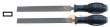 Lima rectangular ( 250 x 8 mm.) con mango bimateria de plástico (1º corte - gruesa) din 7261 - a250-1