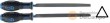 Lima triangular ( 150 x 8 mm.) con mango bimateria de plástico (2º corte) din 7261