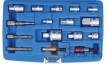Estuche de 16 adaptadores de puntas y vasos, 1/4" - 3/8" - 1/2" - 3/4"