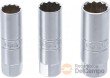 Blister de 3 vasos largos 3/8" bihex. pared extraplana con goma int. (14 - 16 - 18 mm.) para bujias