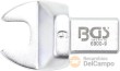 Llave insertable de boca abierta., 9 mm.