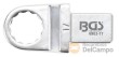Llave de anillo de insercion cuadrada, bihex., 17 mm.