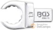 Llave insertable de anillo abierta bihex., 13 mm.