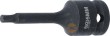 Vaso de impacto 1/2" con punta extractora de tornillos allen defectuoso, 5 mm.