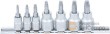 Regleta de 7 vasos cortos 1/4" + 3/8" para extracción de tornillos defectuosos torx ( t10 - t40)