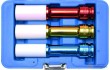 Estuche 3 vasos largos 1/2" impacto de aluminio c/ protector (17 - 19 - 21 x 150 mm)
