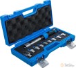 Estuche de llave dinamométrica insertable 9 x 12 (6 - 30 nm) + carraca reversible 1/4" + 8 llaves insertables (7 - 8 - 9 - 10 - 11 - 12 - 13 - 14 mm.) con señal audible