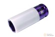 Vaso largo 1/2" impacto de aluminio c/protector plástico, 22 x 85 mm.