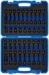 Estuche 56 vasos cortos y largos 1/2" de impacto con punta torx (t20 - t70 ) - xzn (m5 - m16 ) - allen (h5 - h19 )