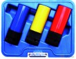 Estuche 3 vasos largos 1/2" impacto c/protector plastico, 17 - 19 - 21 x 85 mm.