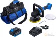 Bolsa con pulidora/amoladora eléctrica - recargable 18 v dc - sin escobillas - incluye bateria li-ion 4.0 ah. y cargador rapido 4.0 a. 18 v.