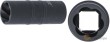 Vaso largo 1/2" de impacto de doble uso (hex. *protorque / tipo *twist* para soltar tornillos antirrobo y tuercas defectuosas), 21 x 75 mm.