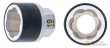 Vaso corto entrada hex. 19 mm en espiral, 19 mm., para extracción tornillo antirrobo