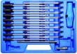 Estuche 19 varillas 175 mm. (allen - torx - tubo) + destornillador en t