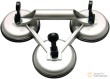 Ventosa triple de aluminio, seno ø 115 mm. x 95 kgs de capacidad