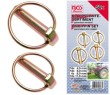 Estuche 50 pasadores con clip de seguridad abatibles (16 u.x 4,5 mm. + 18 u. x 6,0 mm. + 6 u. x 8,0 mm. + 10 u. x 11,0 mm. )