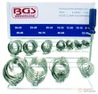 Expositor abrazaderas acero inoxidables sin fin ( ø 8 - 80 mm) + destornillador de vaso flexible 7 mm. , 121 pcs