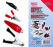 Estuche 28 pinzas de cocodrilo y de carga de bateria, electricas, max 12v. - galvanizadas