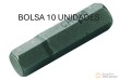 Bolsa 10 puntas 1/4" allen, 6 mm