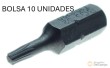 Bolsa 10 puntas 1/4" torx, t10