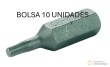 Bolsa 10 puntas 1/4" torx, t15